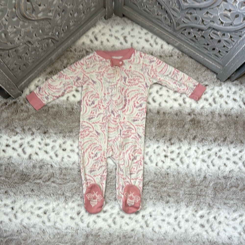 Burt’s Bees Baby footie pajamas baby girls 3-6 months pastel floral girlhoodcore